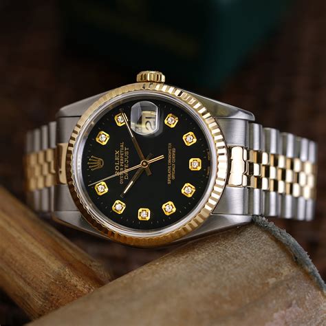 datejust 16233 with black dial.